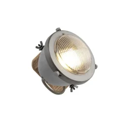 QAZQA Smart Spot Stahl mit Holz inkl. WiFi GU10 verstellbar - Emado