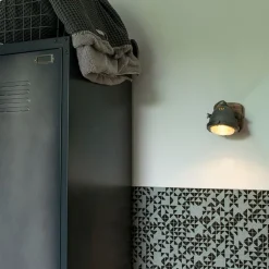 QAZQA Smart Spot Stahl mit Holz inkl. WiFi GU10 verstellbar - Emado