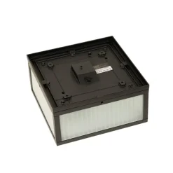 QAZQA Smarte Außendeckenleuchte schwarz mit geripptem Glas inkl. WLAN A60 - Charlois