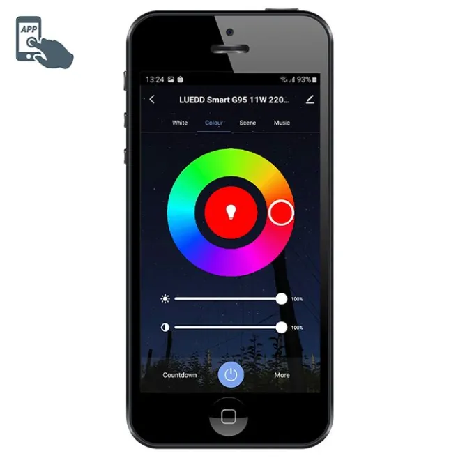 QAZQA Smarte Bogenlampe schwarz mit Gold inkl. Wifi A60 - Arc Basic