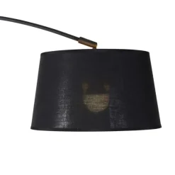 QAZQA Smarte Bogenlampe schwarz mit Gold inkl. Wifi A60 - Arc Basic