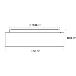 QAZQA Smarte Deckenleuchte Beige 35cm inkl. LED und Fernbedienung - Flat Drum