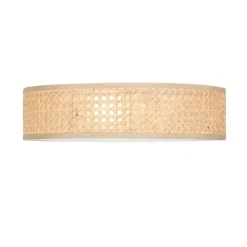 QAZQA Smarte Deckenleuchte Rattan 40 cm 3-flammig inkl. 3 Wifi P45 - Tromma