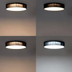 Calex Smarte Deckenleuchte schwarz 30cm inkl. LED RGB mit Fernbedienung - Taiko