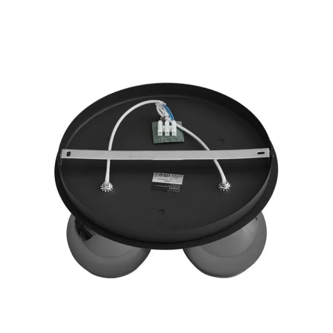 QAZQA Smarte Deckenleuchte Schwarz mit Rauchglas 3-flammig inkl. WiFi A60 - Vidro