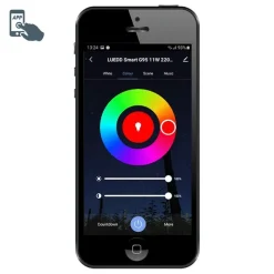 LUEDD Smarte E27 LED-Lampe A60 matt RGBW 8,5W 806 lm 2700K