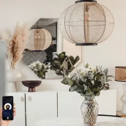 QAZQA Smarte Hängelampe braun 48 cm inkl. WiFi G95 - Rob