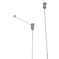 QAZQA Smarte Hängelampe schwarz mit Holz und Gestell 4-flammig inkl. Wifi A60 - Cage Rack