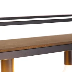 QAZQA Smarte Hängelampe schwarz mit Holz und Gestell 4-flammig inkl. Wifi A60 - Cage Rack