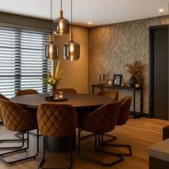 QAZQA Smarte Hängelampe schwarz mit Rauchglas 3-flammig inkl. Wifi A60 - Zuzanna