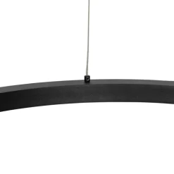 QAZQA Smarte Hängelampe schwarz 60 cm inkl. LED und RGBW - Girello