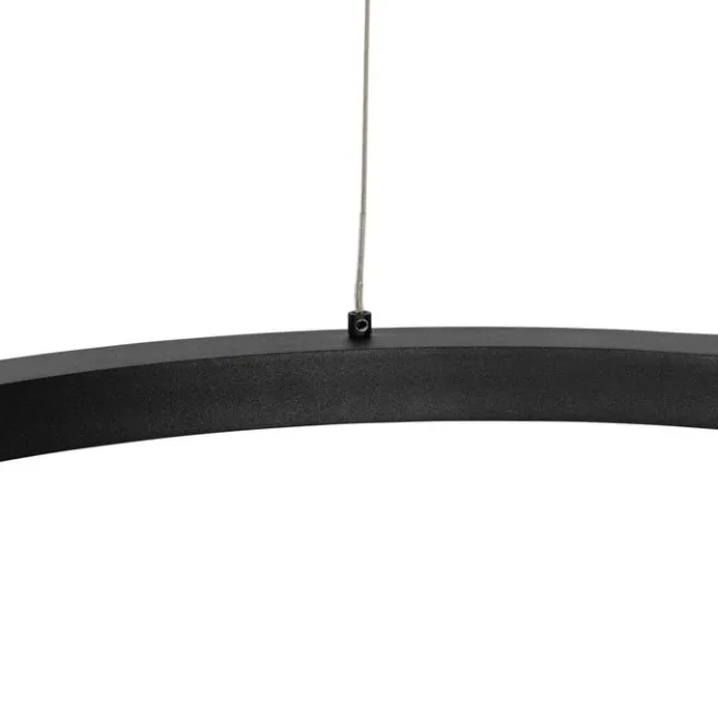 QAZQA Smarte Hängelampe schwarz 60 cm inkl. LED und RGBW - Girello