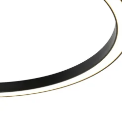 QAZQA Smarte Hängelampe schwarz 60 cm inkl. LED und RGBW - Girello