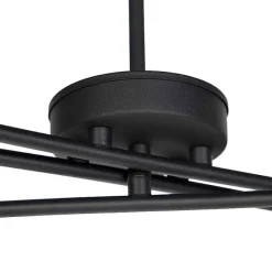 QAZQA Smarte Hängelampe schwarz verstellbar inkl. 6 Wifi B35 - Lofty