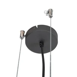 QAZQA Smarte Hängelampe schwarz mit Rack inkl. 4 WiFi A60 - Cage Rack