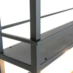 QAZQA Smarte Hängelampe schwarz mit Rack inkl. 4 WiFi A60 - Cage Rack