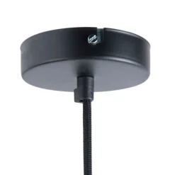 QAZQA Smarte Industrie-Hängelampe schwarz mit gold 50 cm inkl. Wifi G125 - Magna Eco