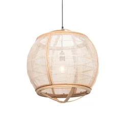 Kinder QAZQA Smarte Pendelleuchte braun 50 cm inkl. Wifi G95 - Pascal