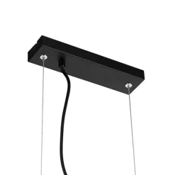 QAZQA Smarte Pendelleuchte schwarz mit Bernstein-Glas inkl. 8 Wifi G9 - Uvas