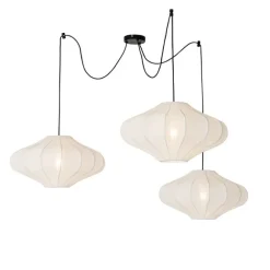 Kinder QAZQA Smarte Pendelleuchte weiß 50cm 3-flammig inkl. 3 Wifi G95 - Plu