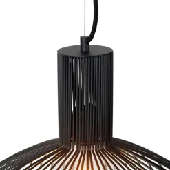 QAZQA Smarte runde Hängelampe schwarz 50 cm inkl. Wifi G95 - Dos