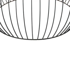QAZQA Smarte runde Hängelampe schwarz 50 cm inkl. Wifi G95 - Dos