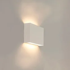 QAZQA Smarte Wandleuchte weiß 24 cm inkl. 2 WiFi G9 - Otan