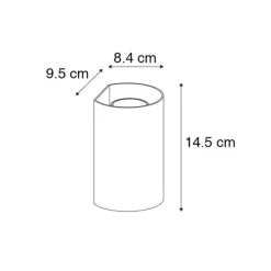 QAZQA Smarte Wandleuchte weiß rund inkl. 2 WiFi GU10 - Sabbir