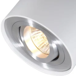 QAZQA Smarter Aufbaustrahler weiß und Stahl neigbar inkl. Wifi GU10 - Rondoo up