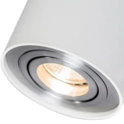 QAZQA Smarter Aufbaustrahler weiß und Stahl neigbar inkl. Wifi GU10 - Rondoo up