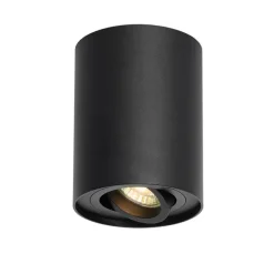 QAZQA Smarter Deckenspot schwarz verstellbar inkl. Wifi GU10 - Rondoo up