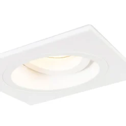 QAZQA Smarter Einbaustrahler weiss quadratisch inkl. WiFi GU10 - Chuck