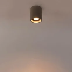 QAZQA Smarter runder Deckenspot Beton inkl. Wifi GU10 - Deep