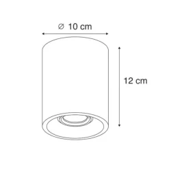 QAZQA Smarter runder Deckenspot Beton inkl. Wifi GU10 - Deep