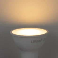 LUUMR Smartes GU10 50mm dimmbares LED-Leuchtmittel Opal 4,7W 400lm 2700-6500K