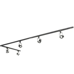 QAZQA Smartes Schienensystem schwarz 1-phasig inkl. 5 Wifi GU10 - Iconic Suplux