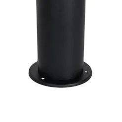 QAZQA Stehende Außenleuchte schwarz mit Opalschirm 70 cm - Odense