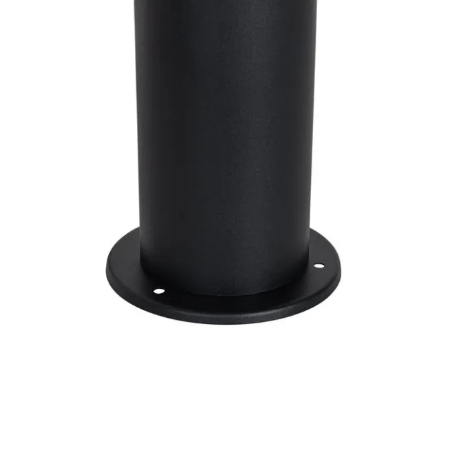 QAZQA Stehende Außenleuchte schwarz mit Opalschirm 70 cm - Odense