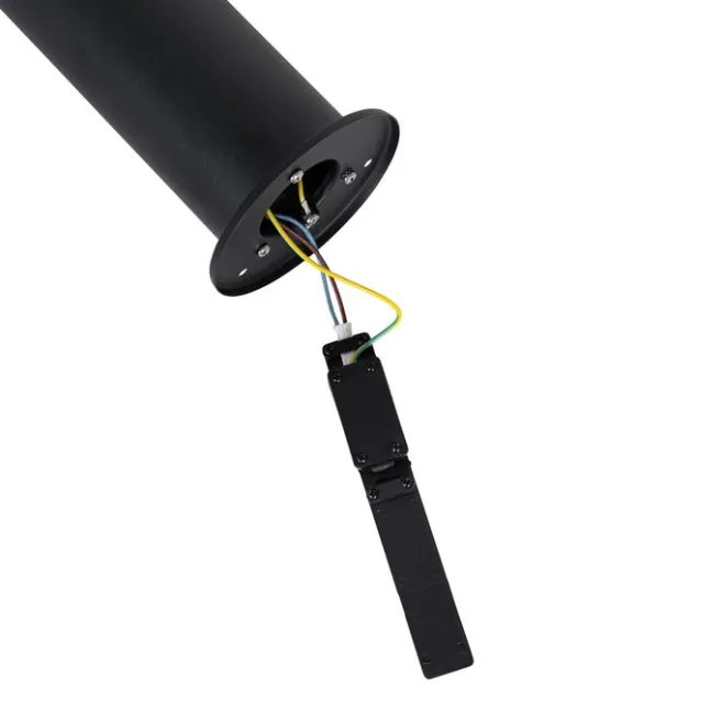 QAZQA Stehende Außenleuchte schwarz mit Opalschirm 70 cm - Odense