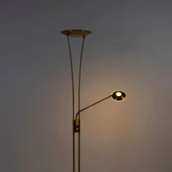 QAZQA Stehlampe Bronze inkl. LED mit Lesearm - Ibiza