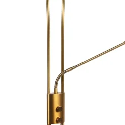 QAZQA Stehlampe Bronze inkl. LED mit Lesearm - Ibiza