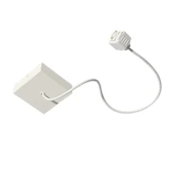 QAZQA Stromzufuhr mit quadratischer Montageplatte für 1-phasige Schiene weiß - Iconic