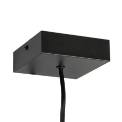 QAZQA Stromzufuhr mit quadratischer Montageplatte für 1-phasige Schiene schwarz - Iconic