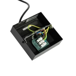 QAZQA Stromzufuhr mit quadratischer Montageplatte für 1-phasige Schiene schwarz - Iconic