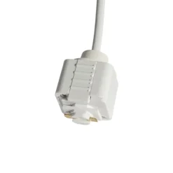 QAZQA Stromzufuhr mit runder Montageplatte für 1-phasige Schiene weiß - Iconic