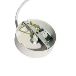 QAZQA Stromzufuhr mit runder Montageplatte für 1-phasige Schiene weiß - Iconic