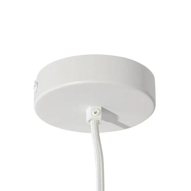 QAZQA Stromzufuhr mit runder Montageplatte für 1-phasige Schiene weiß - Iconic