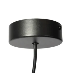 QAZQA Stromzufuhr mit runder Montageplatte für 1-phasige Schiene schwarz - Iconic