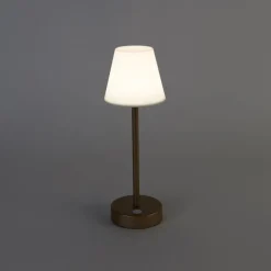 Newgarden Tischleuchte aus Messing inkl. LED wiederaufladbar mit Touchdimmer - Renata