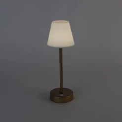 Newgarden Tischleuchte aus Messing inkl. LED wiederaufladbar mit Touchdimmer - Renata